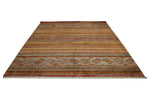 9x12 Multicolor and Red Green Tribal Rug