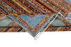 5x7 Multicolor and Blue Turkish Tribal Rug
