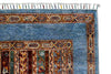 5x7 Multicolor and Blue Turkish Tribal Rug