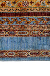 5x7 Multicolor and Blue Turkish Tribal Rug