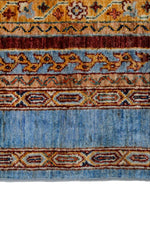 5x7 Multicolor and Blue Turkish Tribal Rug