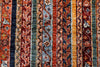 5x7 Multicolor and Blue Turkish Tribal Rug