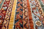 5x7 Multicolor and Blue Turkish Tribal Rug