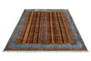 5x7 Multicolor and Blue Turkish Tribal Rug