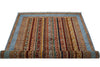 5x7 Multicolor and Blue Turkish Tribal Rug