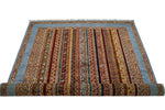 5x7 Multicolor and Blue Turkish Tribal Rug