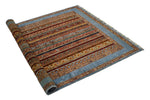 5x7 Multicolor and Blue Turkish Tribal Rug