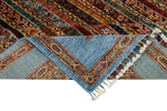 5x7 Multicolor and Blue Turkish Tribal Rug