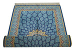 3x5 Blue and Multicolor Turkish Silk Rug