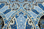 3x4 Black and Blue Turkish Silk Rug