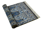 3x4 Black and Blue Turkish Silk Rug