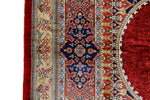5x8 Red and Red Turkish Silk Rug