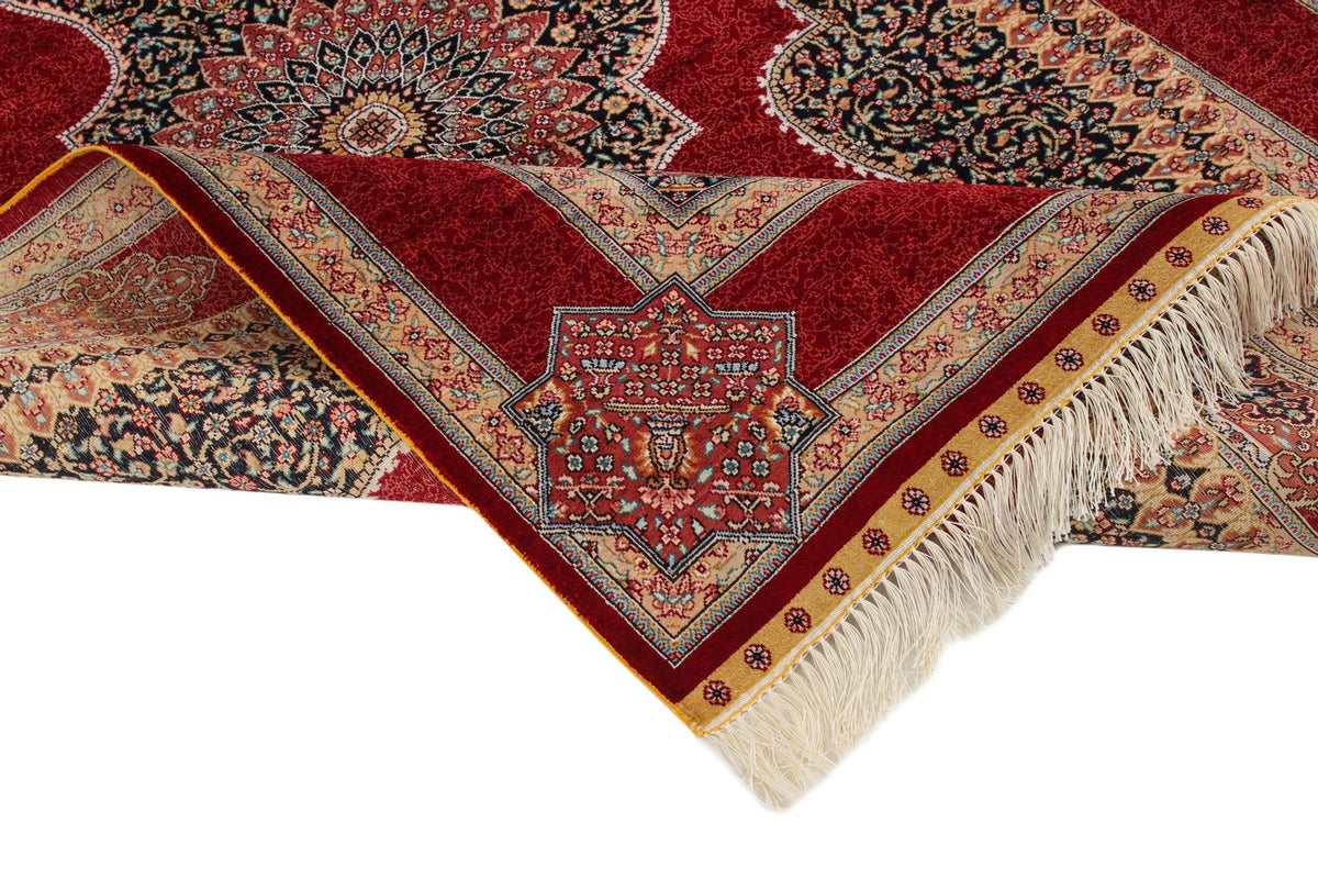 4x6 Red Turkish Silk Rug