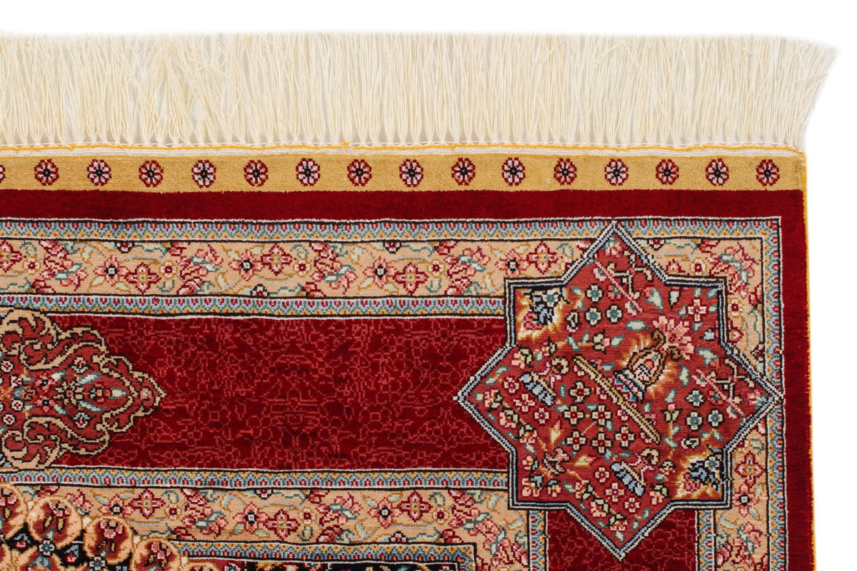 4x6 Red Turkish Silk Rug