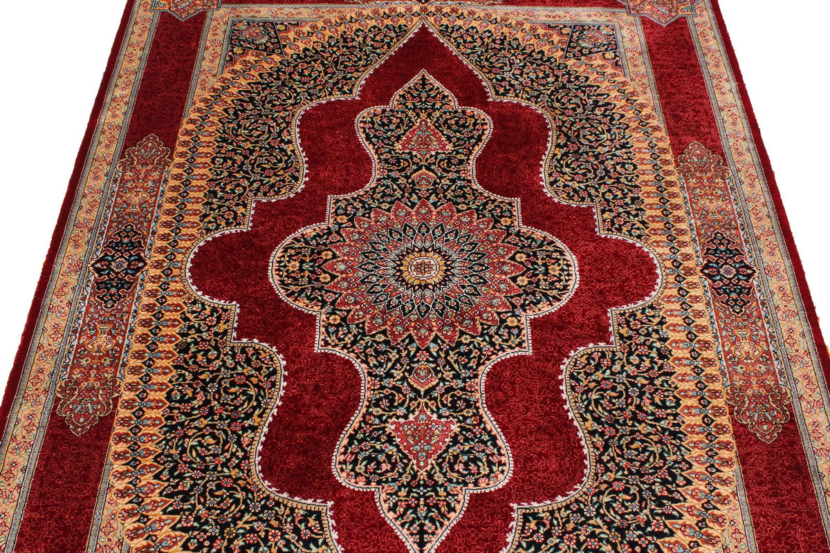 4x6 Red Turkish Silk Rug