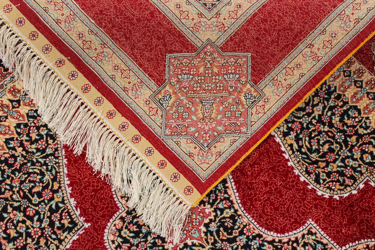 4x6 Red Turkish Silk Rug