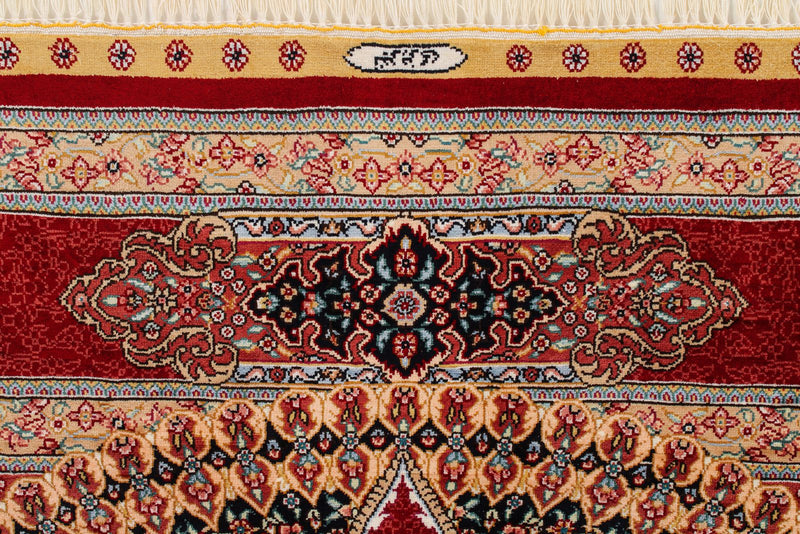 4x6 Red Turkish Silk Rug