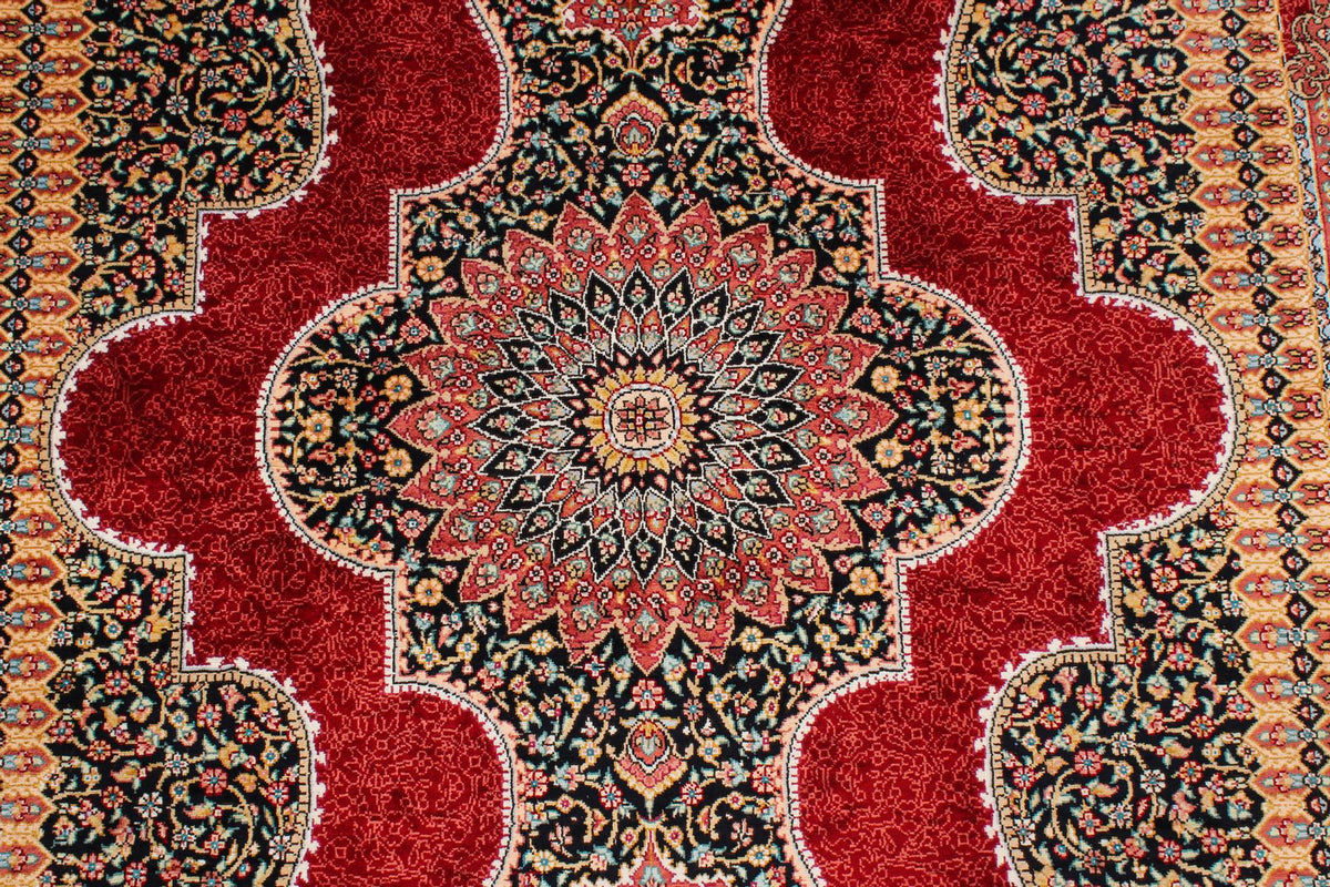 4x6 Red Turkish Silk Rug