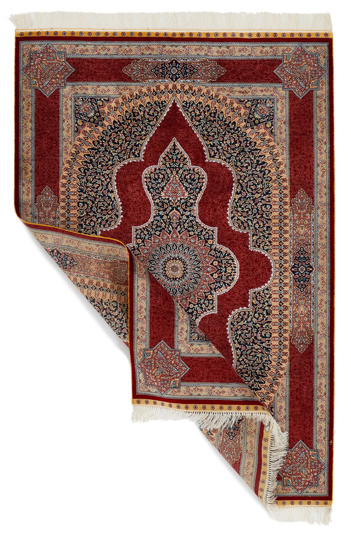 4x6 Red Turkish Silk Rug
