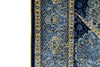4x6 Navy and Blue Turkish Silk Rug