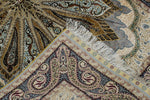 4x6 Gray and Multicolor Turkish Silk Rug