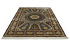 6x9 Blue and Navy Turkish Silk Rug