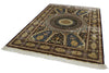 6x9 Blue and Navy Turkish Silk Rug