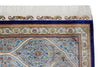 8x10 Navy and Blue Turkish Silk Rug