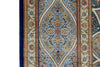 8x10 Navy and Blue Turkish Silk Rug