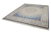 8x10 Navy and Blue Turkish Silk Rug