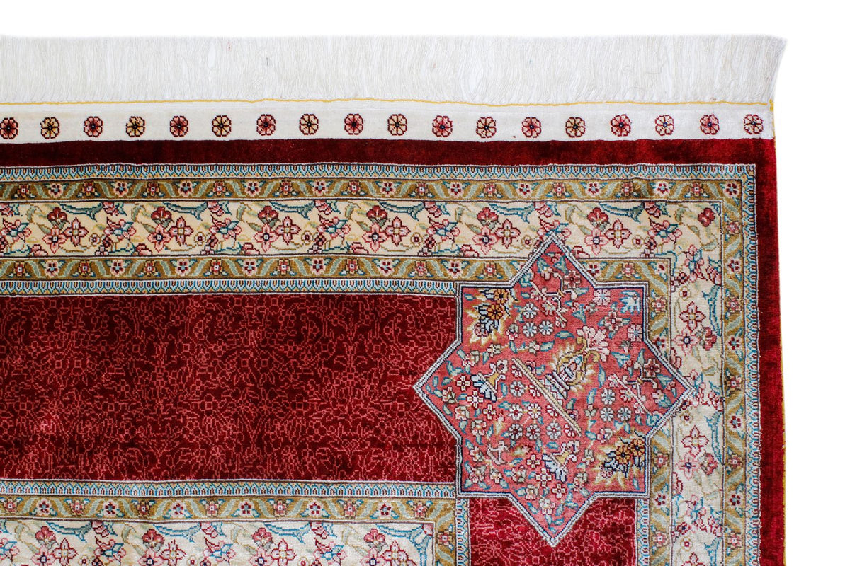 8x11 Red Turkish Silk Rug