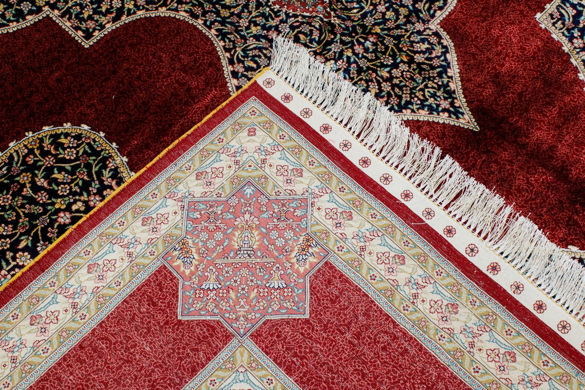 8x11 Red Turkish Silk Rug