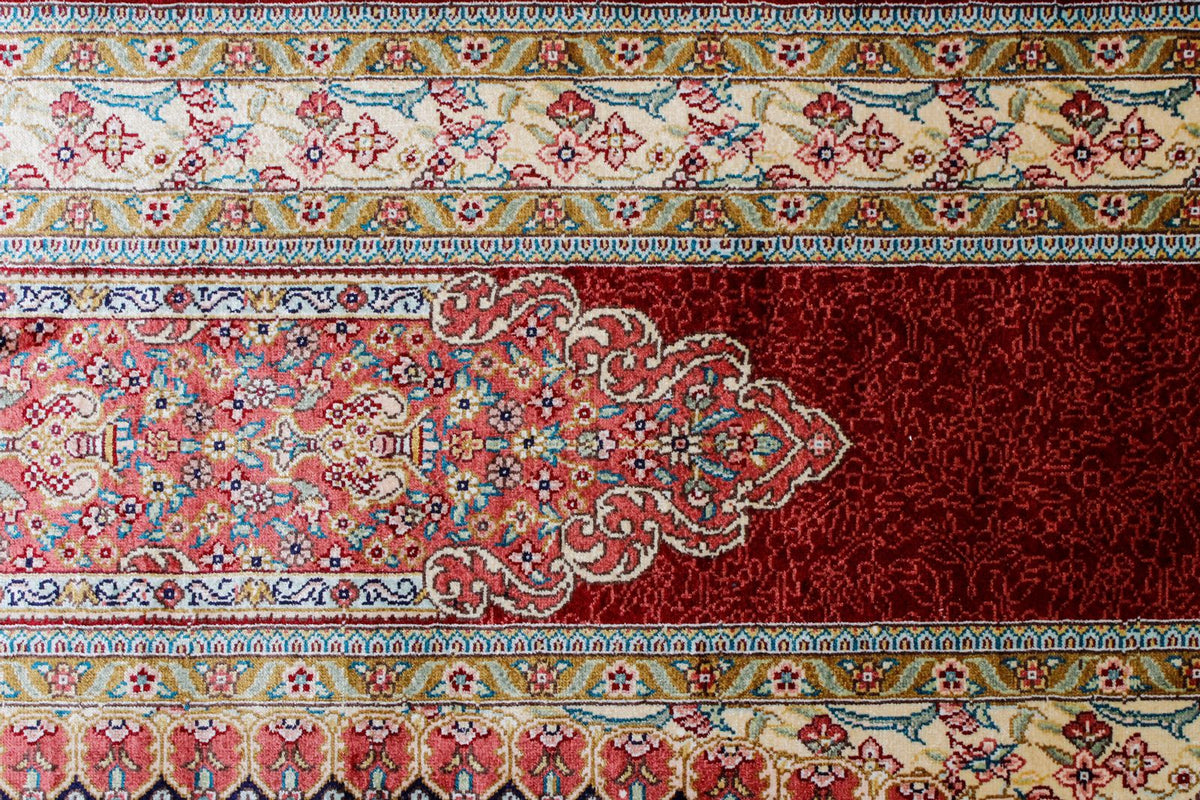 8x11 Red Turkish Silk Rug