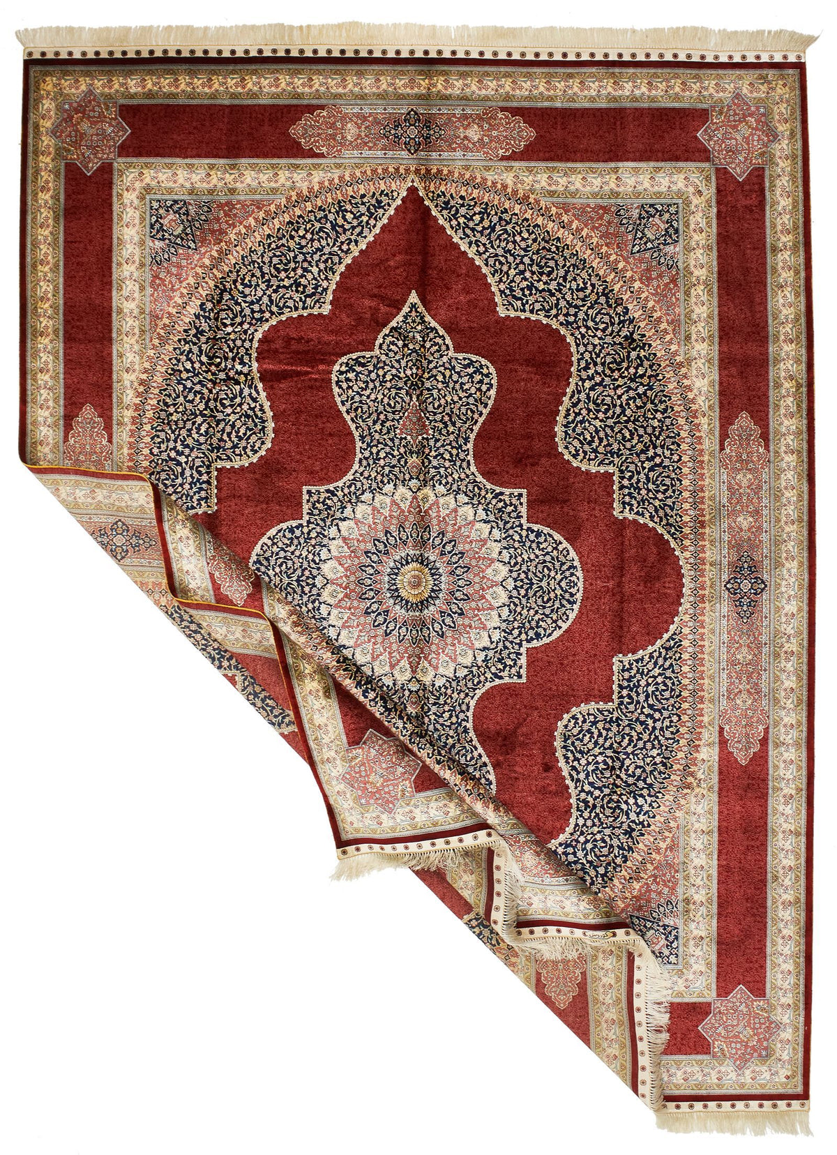 8x11 Red Turkish Silk Rug
