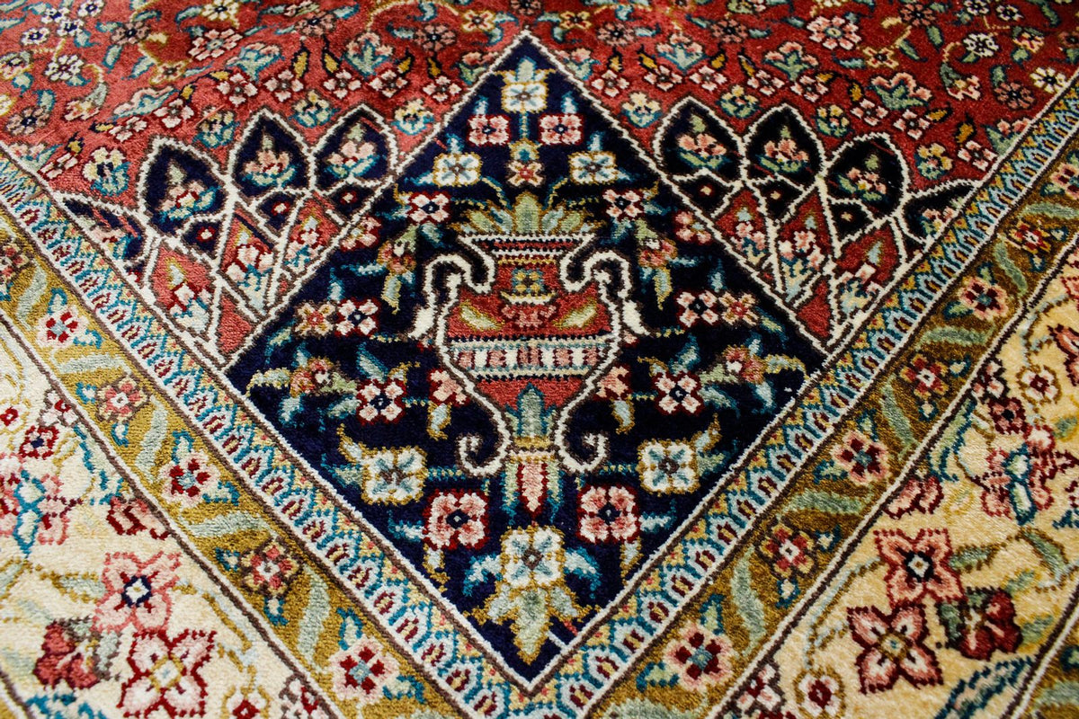 8x11 Red Turkish Silk Rug