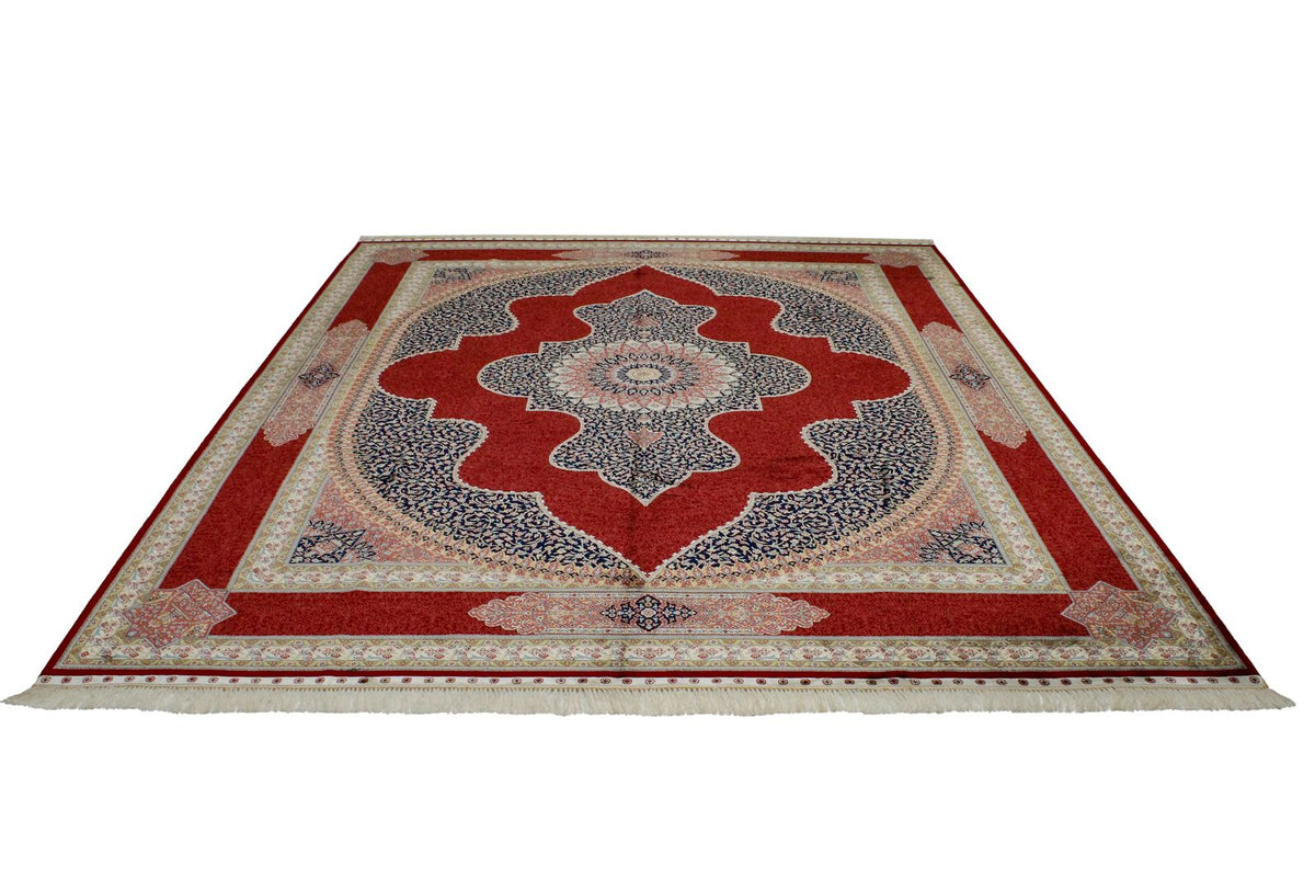 8x11 Red Turkish Silk Rug