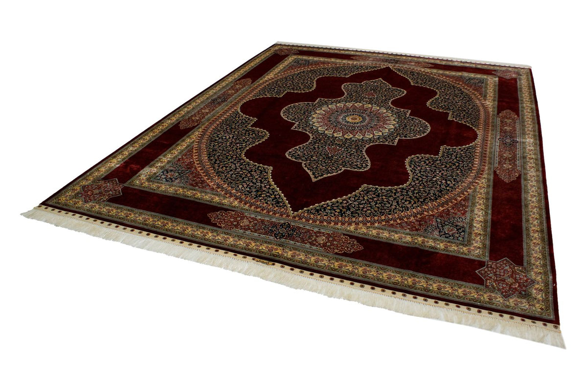 8x11 Red Turkish Silk Rug