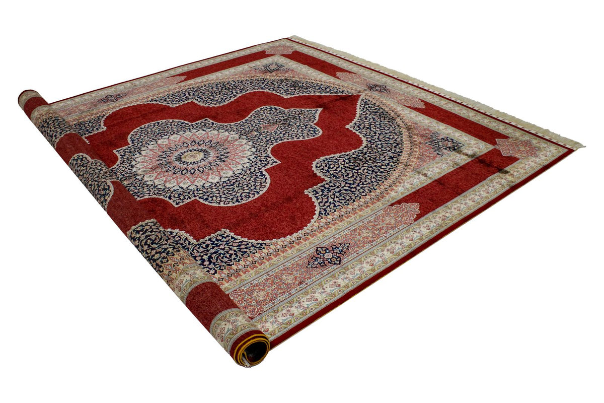 8x11 Red Turkish Silk Rug