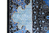 9x13 Black and Blue Turkish Silk Rug