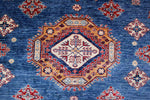 11x14 Blue and Red Kazak Tribal Rug