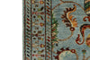 3x10 Turquoise and Multicolor Turkish Tribal Runner