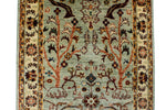 3x10 Blue and Ivory Turkish Tribal Runner