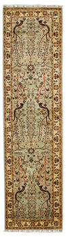 3x10 Blue and Ivory Turkish Tribal Runner