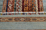 3x7 Multicolor and Blue Turkish Tribal Runner