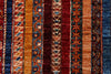 3x8 Multicolor and Green Turkish Tribal Runner