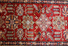 3x10 Red and Ivory Kazak Tribal Runner