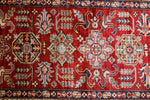 3x10 Red and Ivory Kazak Tribal Runner