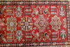 3x10 Red and Ivory Kazak Tribal Runner