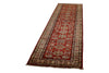 3x10 Red and Ivory Kazak Tribal Runner