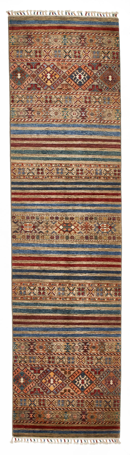 3x10 Gray and Multicolor Tribal Runner